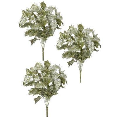 20'' Faux Holly Branch
