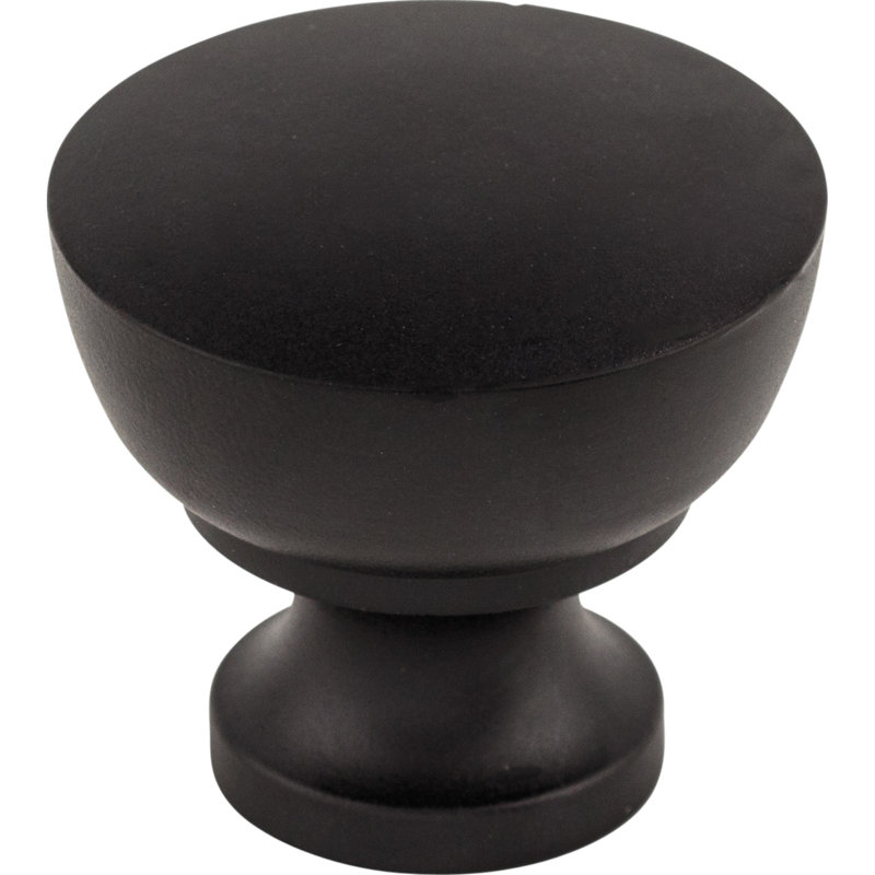 Bergen 1 1/4" Diameter Mushroom Knob, Flat Black