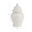 Ellport Chinoiserie Stoneware Ceramic Decorative Jar with Lid - 10.5" Ivory White Traditional Accent Piece for Home, Office, Living Room, and Bedroom Decor