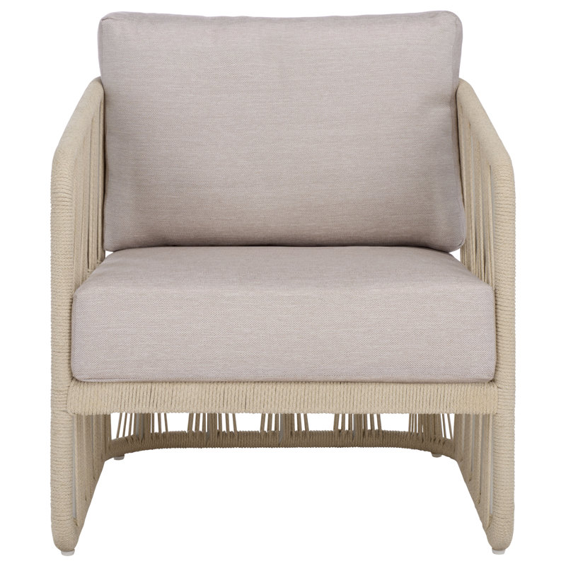 Franklyn Rope And Aluminum Patio Chair, White