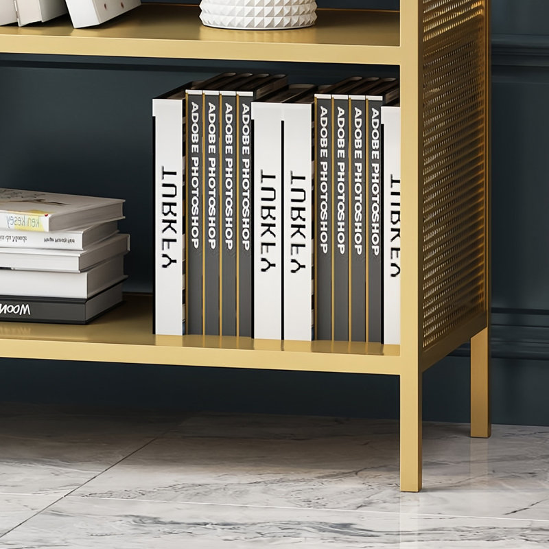Une bibliothèque classique et originale, Doré, (6 tablettes) H 72 po x l 23,6 po x P 11,8 po