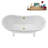 59" Streamline Clawfoot Tub,Tray,Drain, Clawfeet-101628979-102220278