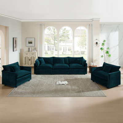 Ensemble de salon, canapé en chenille moderne, pour le salon
