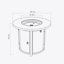 Table ronde d'extérieur au propane 40000BTU
