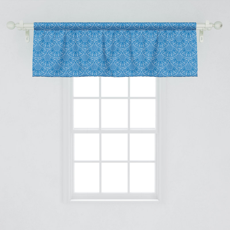 Ensemble de 2 cantonnières bleues Ambesonne, L 54 po x L 18 po