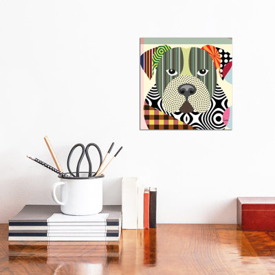 American Bulldog by Lanre Studio - Wrapped Canvas Print