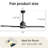 Sofucor 52" 5-Solid Blade Smart Modern Ceiling Fan with LED Light and Remote-1358021469