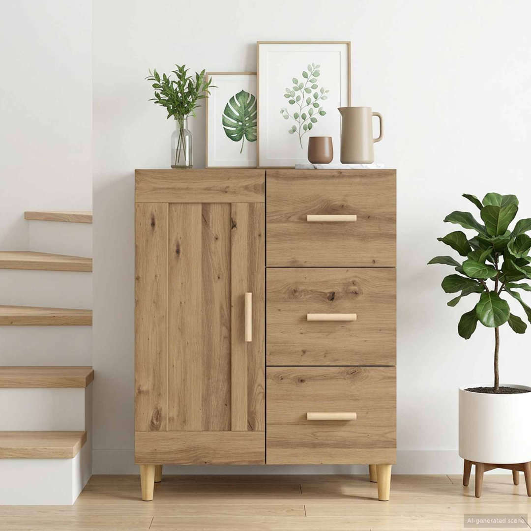 Sideboard Engineered Wood Side Cabinet Home Organiser Multi Colours