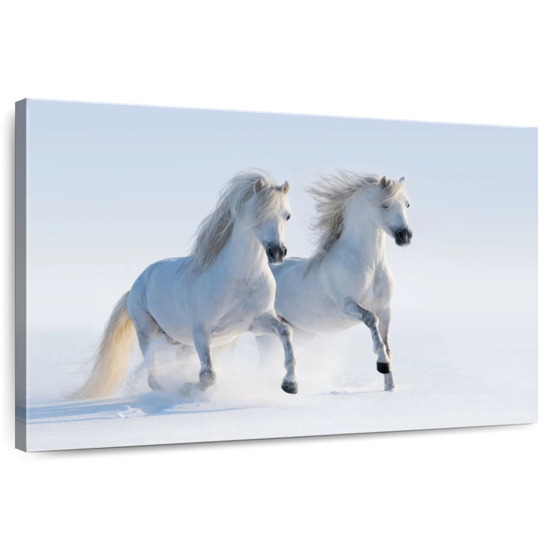 Brampt Snow White Horses, 34" H x 51" W