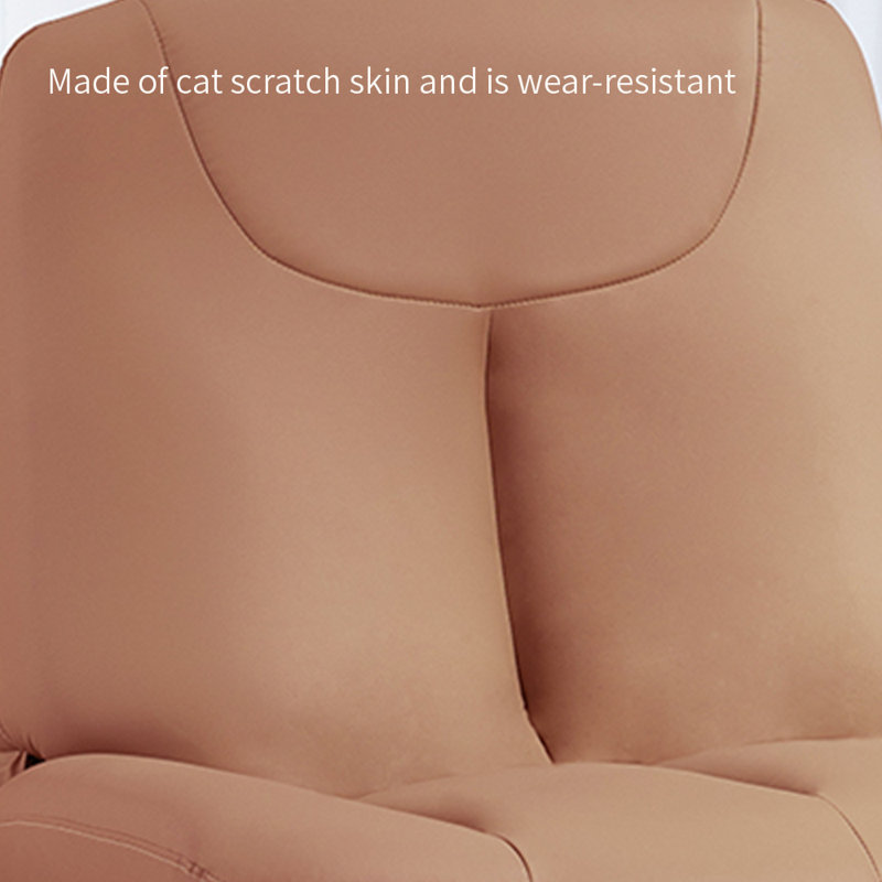 Fauteuil ergonomique en similicuir, Marron clair