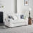 61.42''W Modular Upholstered Fabric Loveseat And Ottoman Set-13173556