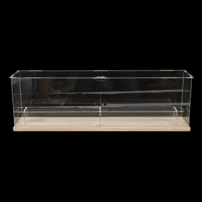 2 Tier Acrylic Display Case Dustproof Box Perspex Clear Collectibles Model Toy