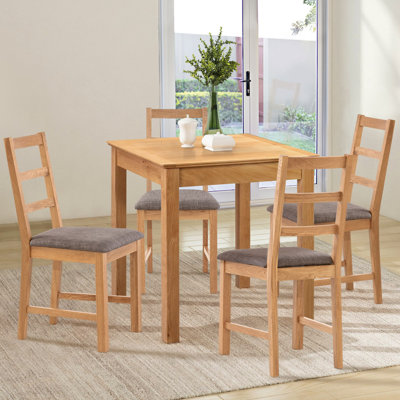 4 - Person Solid Oak Dining Set