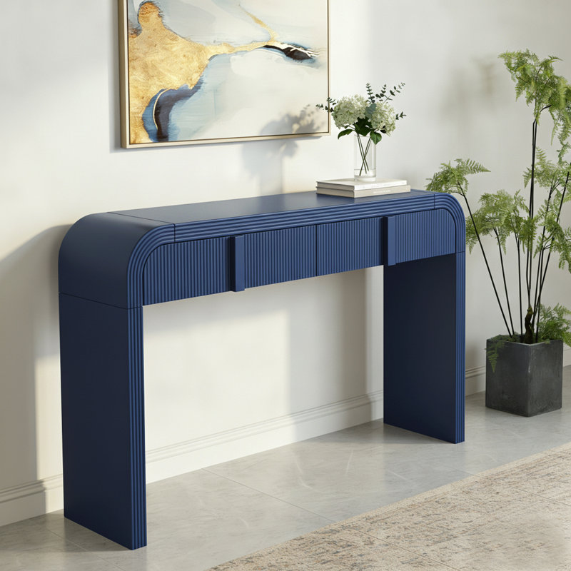 Table de rangement à deux tiroirs Modern Modern, Bleu marine