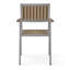 De 2 chaises de salle à manger élégantes - aluminium, faux bois, patio 2 en bois durable avec structure en aluminium