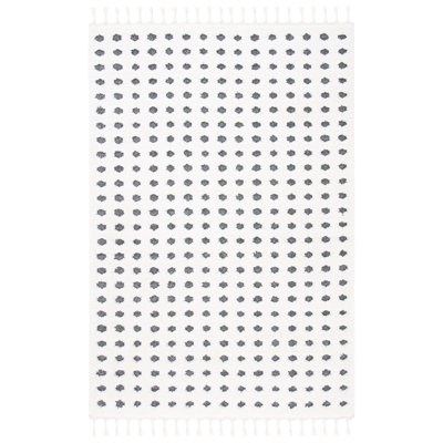 Moroccan Tassel Shag Performance Houndstooth Rug