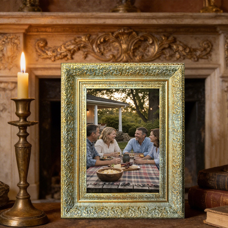Cadre photo 3 pièces 11 po x 14 po doré antique pour décor d'anniversaire, Antique Gold, 3, 11" W x 14" H