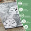 plant pattern indoor/outdoor garden patio rug waterproof grey white，leaves area rug-1530171851