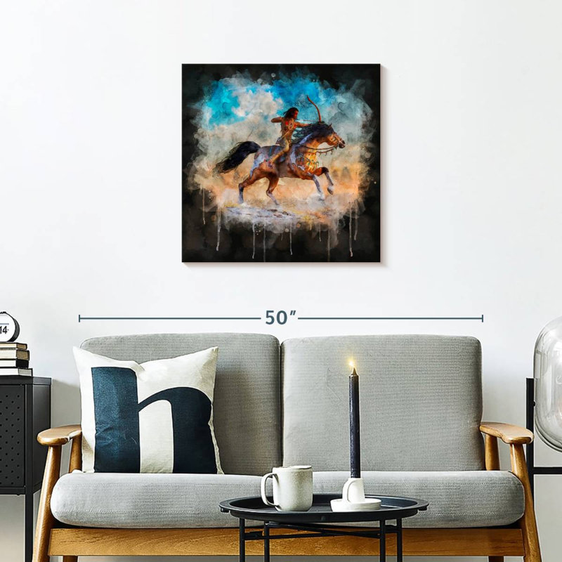 Lelar, équitation indienne, H 24 po x l 24 po