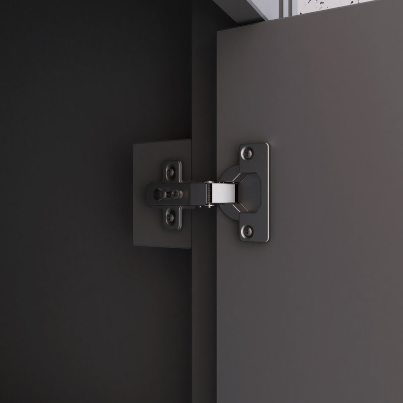 Meuble-lavabo 36 po avec lavabo supérieur et 2 portes à fermeture douce, Gris