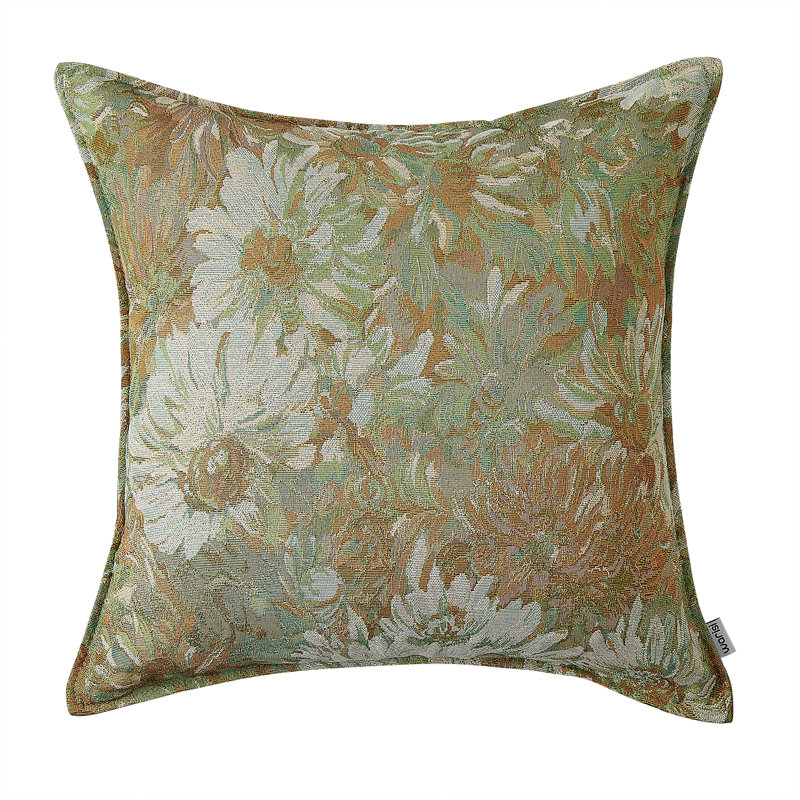 Waroni - Housse de coussin décoratif floral | Housses de coussin décoratif | 18 po x 18 po, carré | Pièce unique | Aucun insert d'oreiller