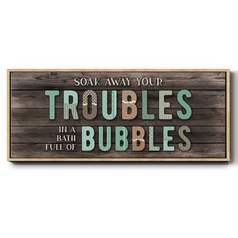Troubles Bubbles - Toile encadrée, H 20 po x l 50 po