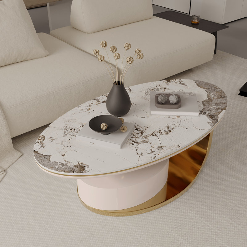 Phillis Pedestal Coffee Table with Storage