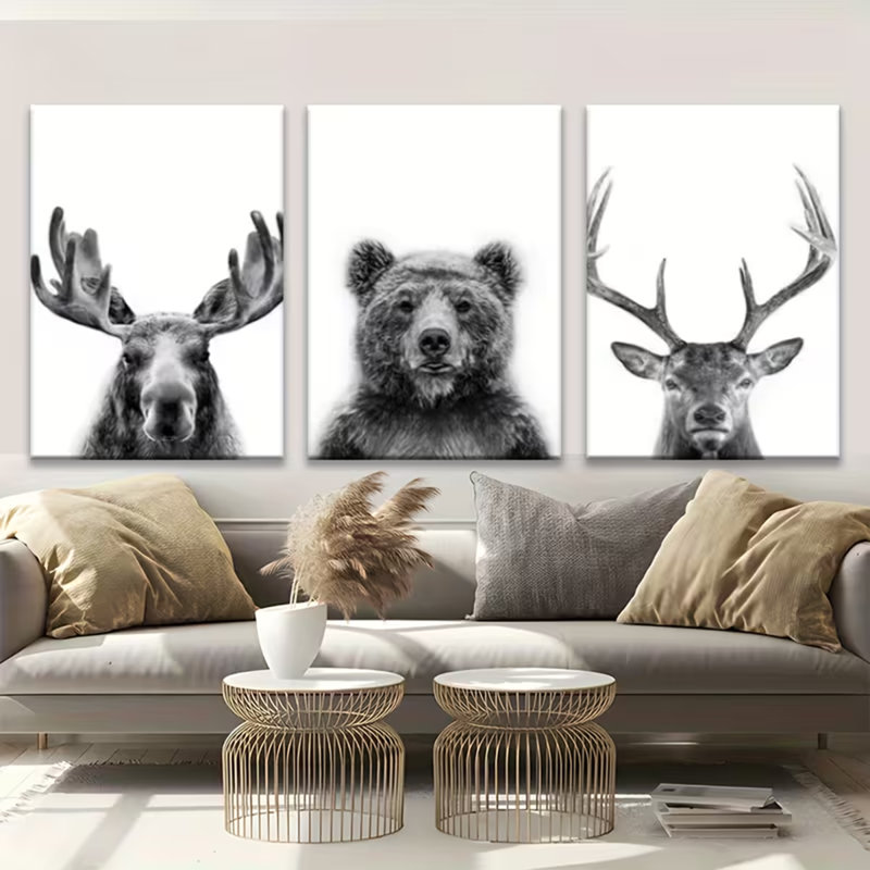 3 Piece Wrapped Canvas Print, 45 cm H x 90 cm W