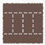 Carreaux de terrasse de style H de 12 po, carreaux de terrasse à emboîtement de module de bricolage, carreaux de cour faciles et rapides à installer pour le porche de la cour arrière du balcon de la piscine (44 pièces)-123359006