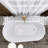 59" Glossy White Acrylic Freestanding Soaking Bathtub