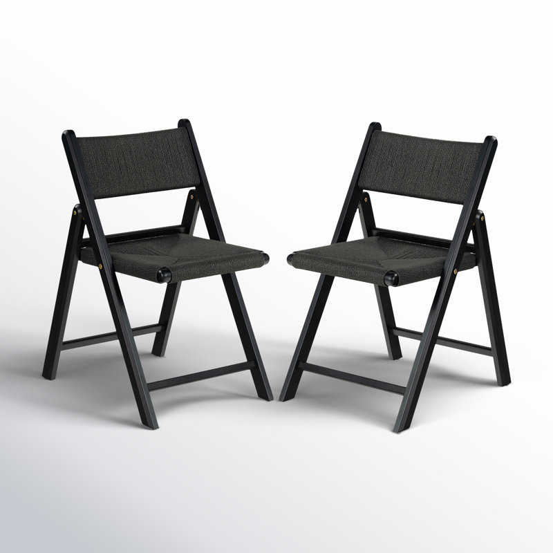 Chaise pliante Letta, Noir