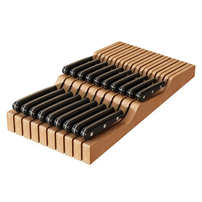 Ensemble de porte-couteaux en bambou pour 19 couteaux