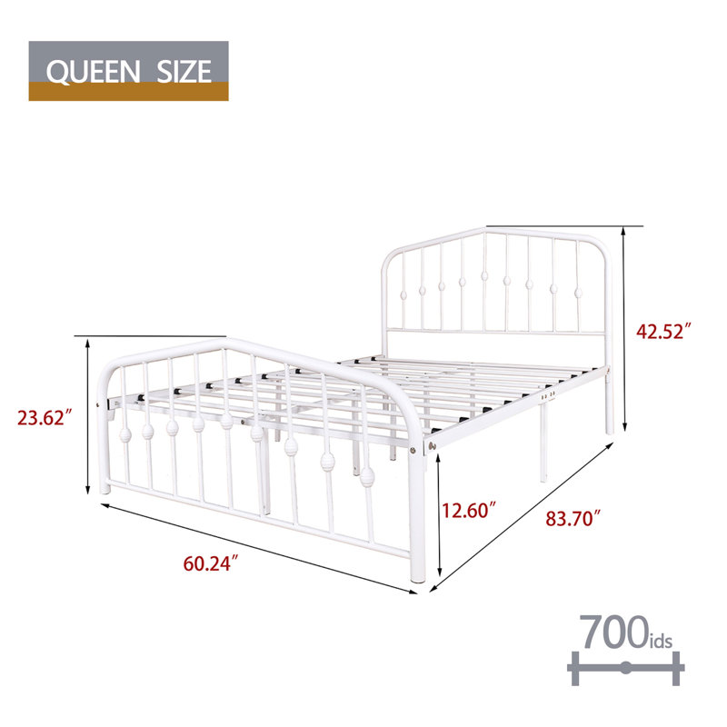 Lit plateforme Aalderk, Grand, Blanc