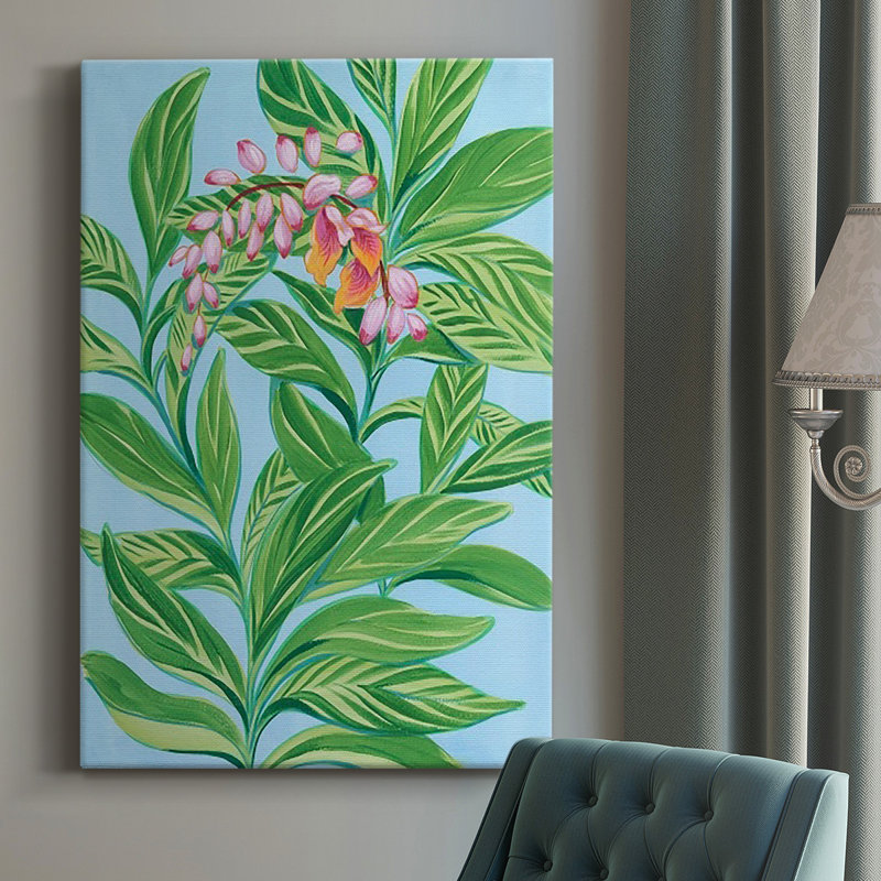 Toile tendue avec châssis tropicale Ginger I - prêt à accrocher, H 18 po x l 12 po x P 1 po