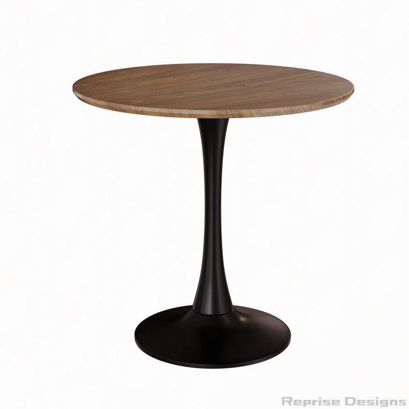 Table de salle à manger moderne, H 28,74 po x l 24 po x P 24 po, Bois naturel