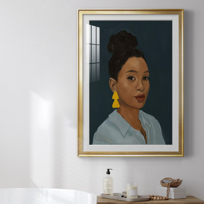 Figure In Yellow Earring " Figure In Yellow Earring "