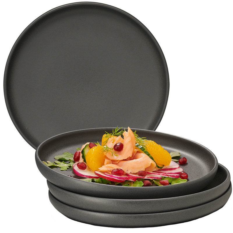 Assiettes à salade 8 "Mesa Ceramics Uno, Noir