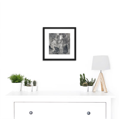 Portrait Mary Lydia Cassatt Etching by Edgar Degas - 1 Piece Single Picture Frame Wall Art