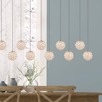 Luminaire suspendu sphère 10 lumières Tietjen