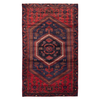 Andelz Navy, Red Rug 4'4" x 7'4"
