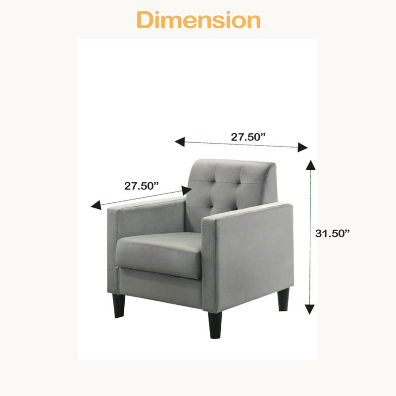 Fauteuil 27,5 po, Gris clair