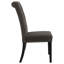 Chaises d'appoint capitonnées brun et rustique espresso