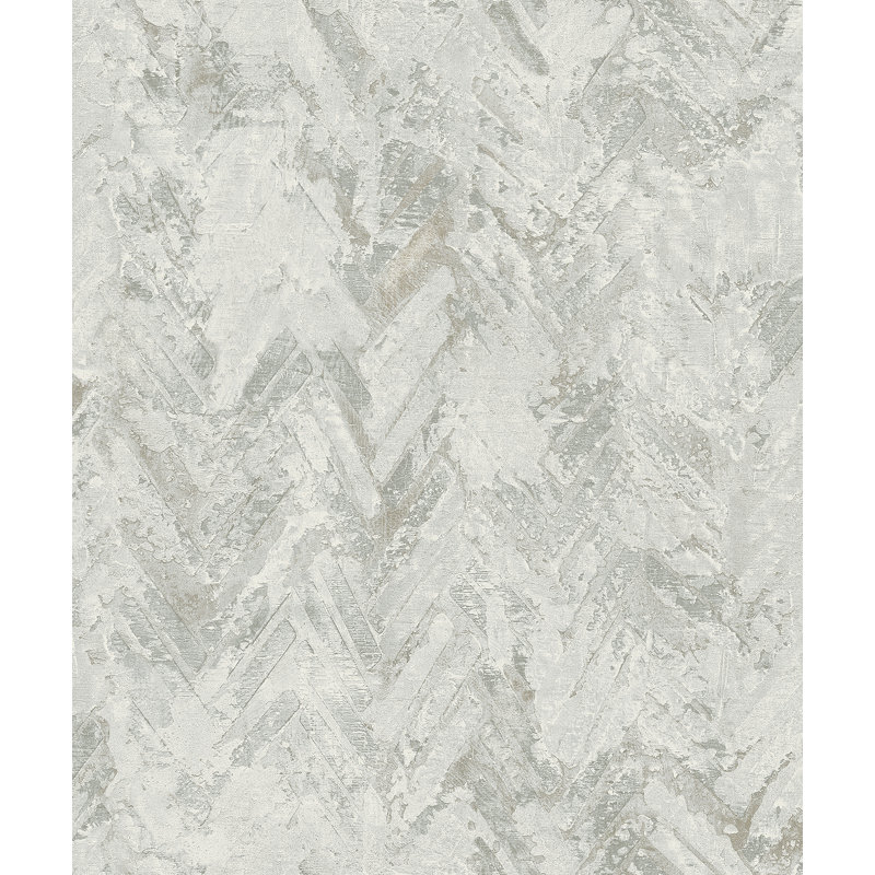 Amesemi Abstract Metallic Wallpaper Roll, Light Gray