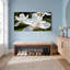 «Magnolia Flowers With Dewdrops», reproduction d'art sur toile tendue sur toile, ensemble de 1-1464293492