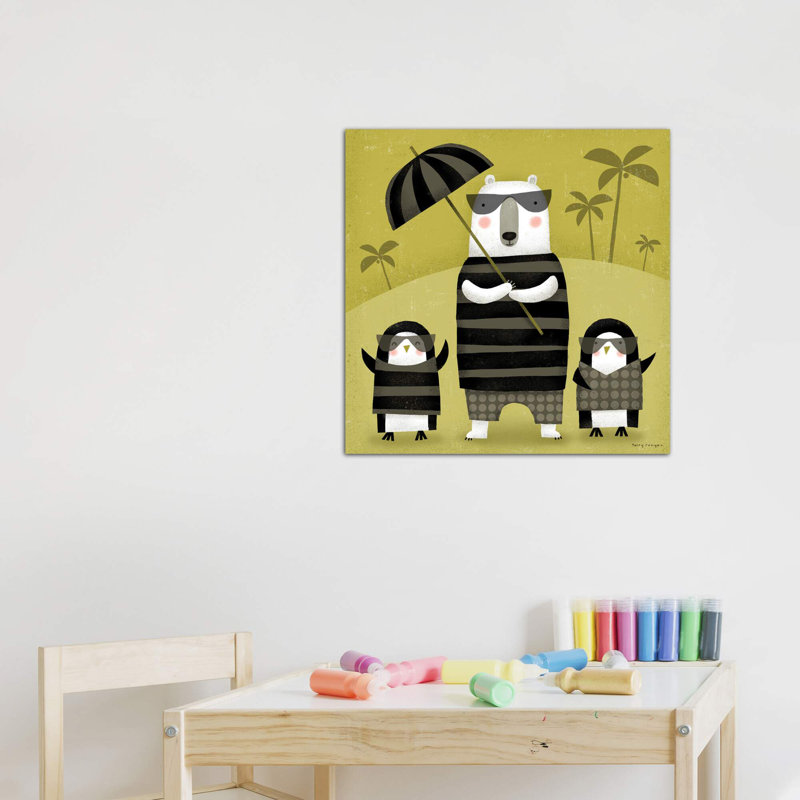 «On Holiday» par Terry Runyan - impression, H 12 po x l 12 po x P 0,75 po, Toile tendue, Pas de tapis