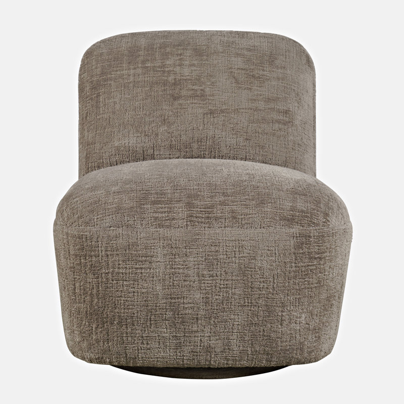Fauteuil de chambre pivotant rembourré Arthur, Vison