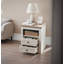 Table de chevet Farmhouse, table de bout, table d'appoint avec armoire de rangement à 2 tiroirs pour chambre à coucher, salon, style campagnard, bois rustique