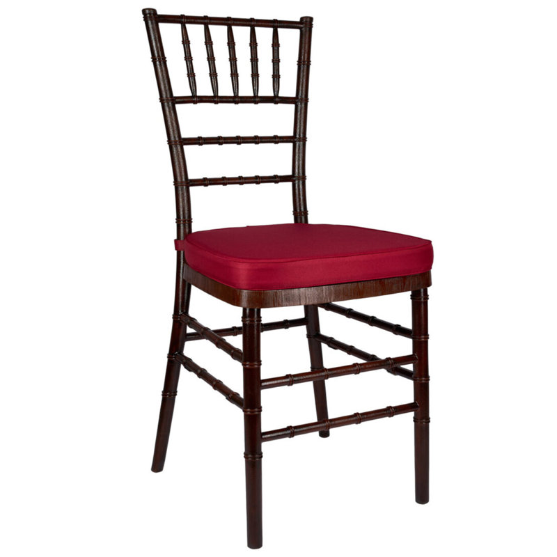 Fruitwood Resin Chiavari Dining Side Chairs with Steel Skeleton, Set of 2