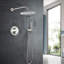 Brushed Nickel Brass Shower System With Rough-in Valve