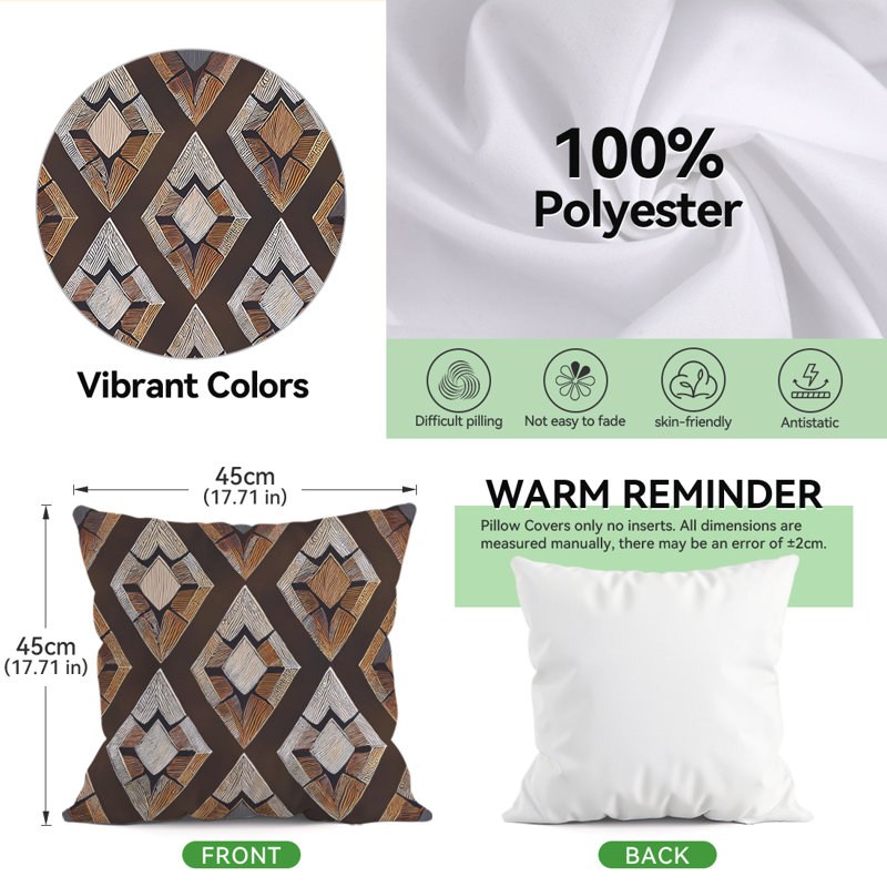 4 housses de coussin décoratives à motif bohémien 4 pièces